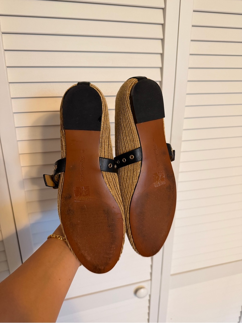 Madewell Remy Straw Mary Jane Flats Size 8 - Picture 5 of 5